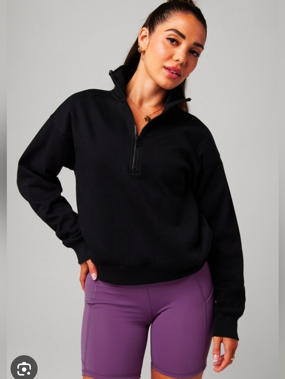 Fabletics Cozy Fleece Half Zip Sweatshirt